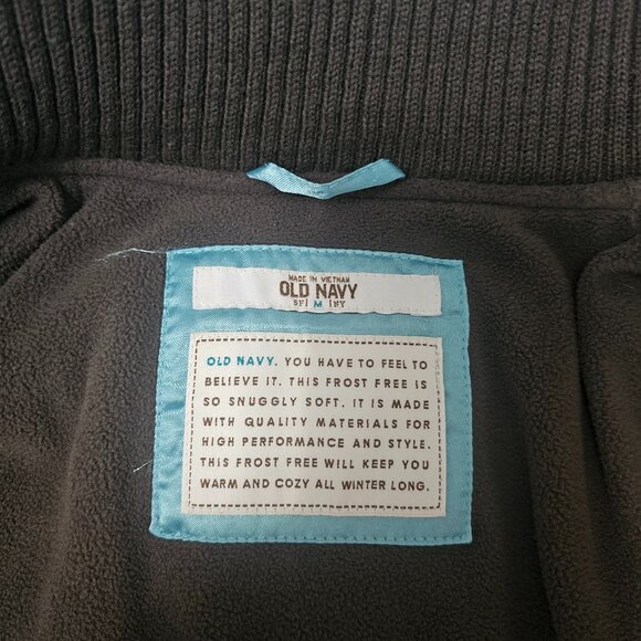 Old Navy Vintage Y2K Frost Free Down Short Brown Puffer Jacket - Size Medium - Picture 4 of 8